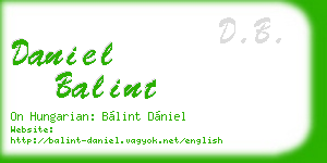 daniel balint business card